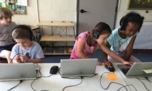 Young students at Digital Arts Camp